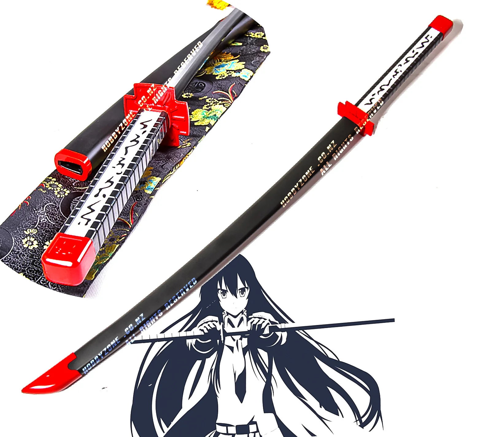 Akame Ga Kill Teigu Murasame Cursed Katana Sword-Black