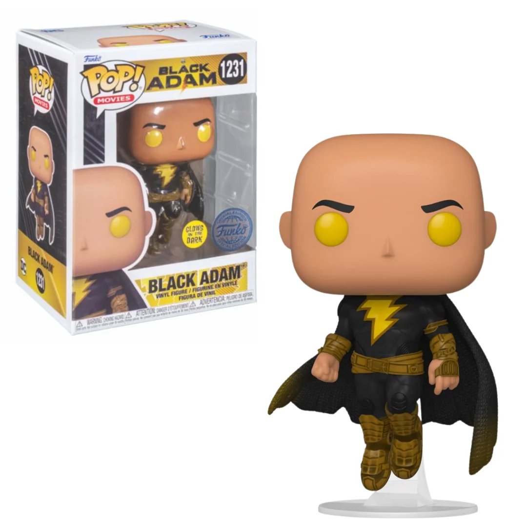 Black Adam – Floating with Glowing Eyes and Billowing Cloak Pop! Vinyl Figure - Glow in the Dark