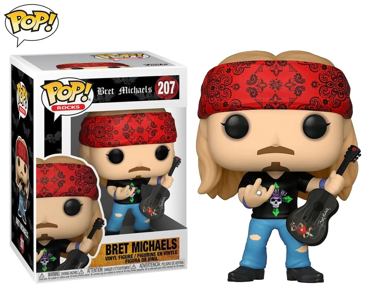 Bret Michaels Rock On with Guitar Pop! Vinyl Figure