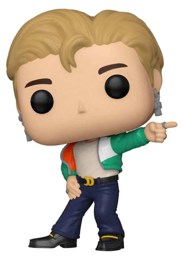 BTS – Dynamite Era – Jimin in Green Jacket and Pointing Pose Pop! Vinyl Figure - Image 2