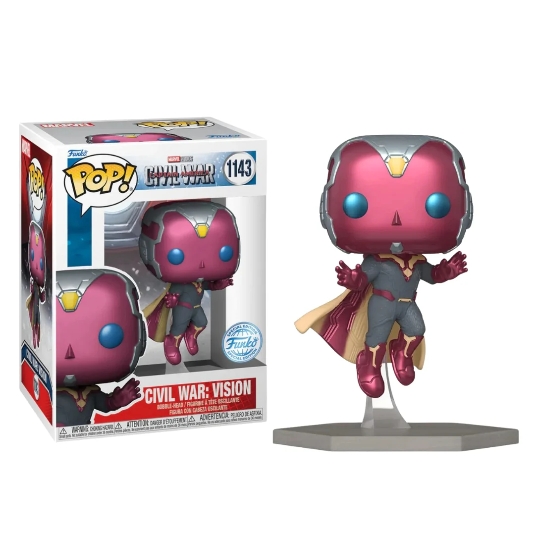 Captain America: Civil War – Vision in Metallic Red & Gold Suit Floating Pose Pop! Vinyl Figure