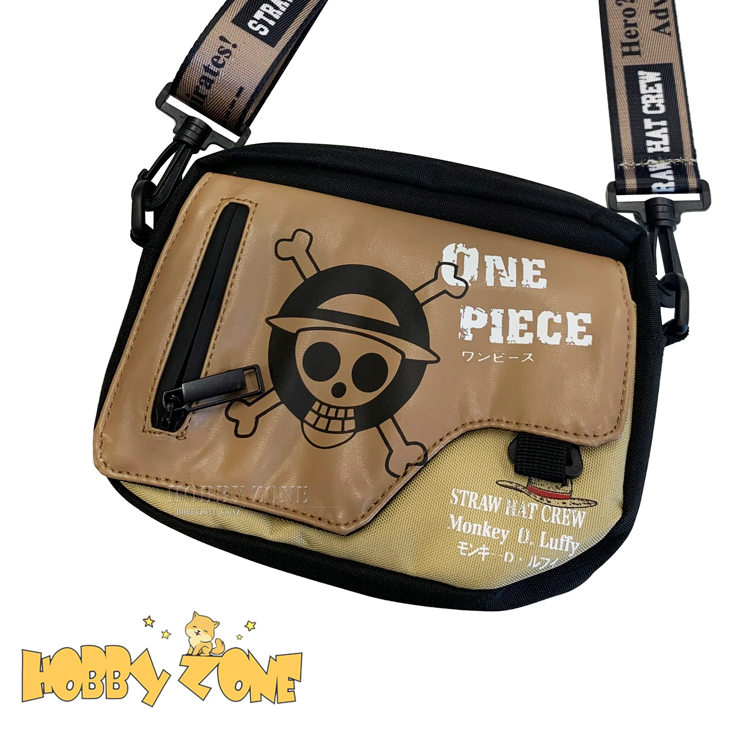 Brown One Piece Luffy Skull Canvas Bag - Image 3