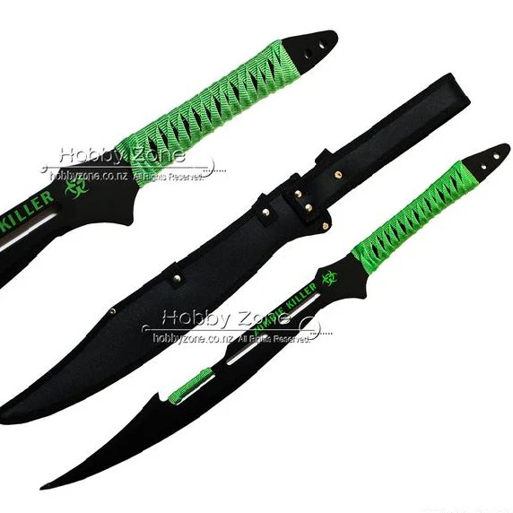 Zombie Killer Full Tang Green Machete 7