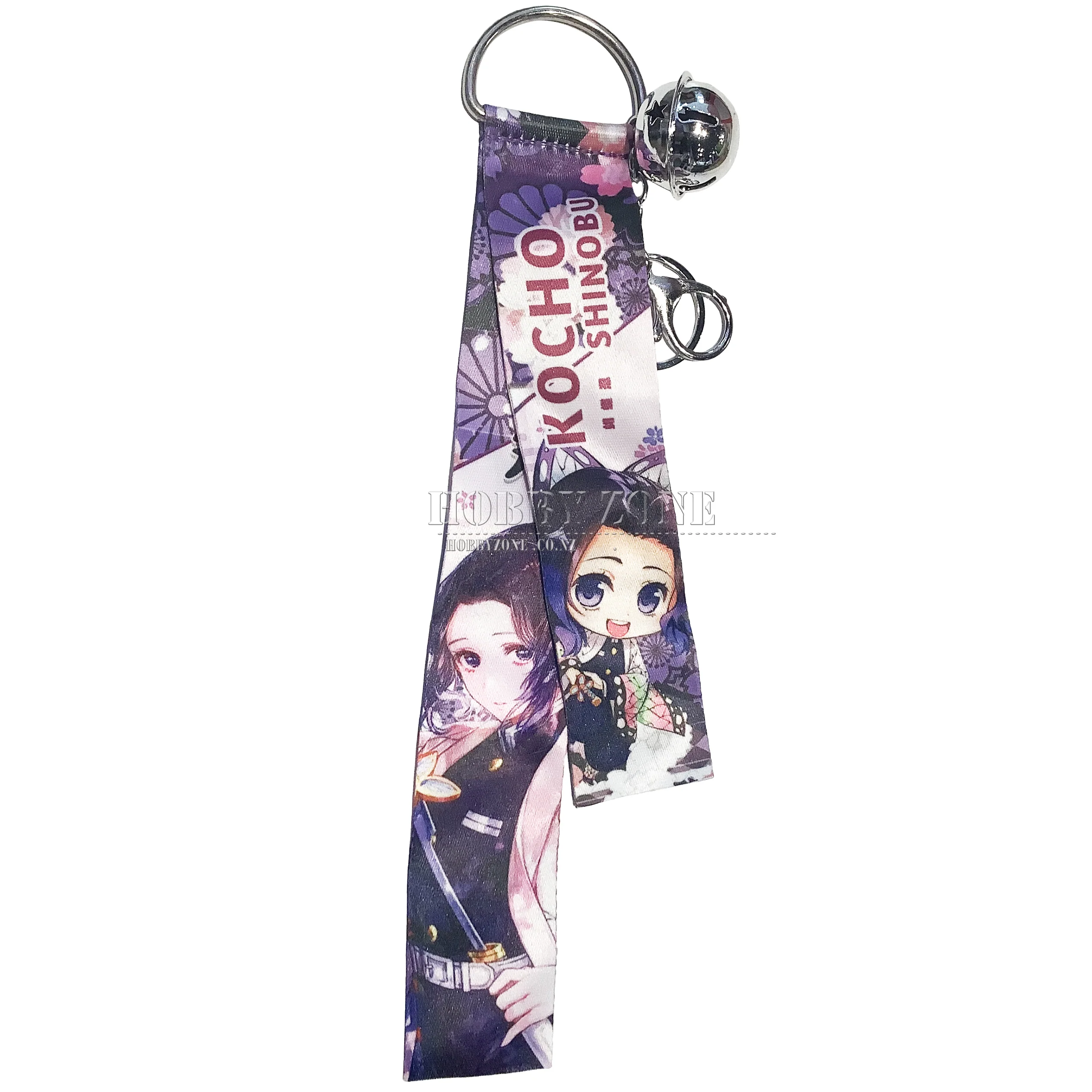 Demon Slayer Lavender Purple Shinobu Ribbon Keyring
