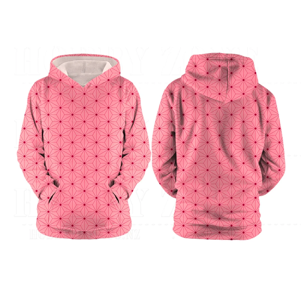 Demon Slayer - Nezuko Kamado Kimono Cosplay - Fleece Hoodie - Image 3