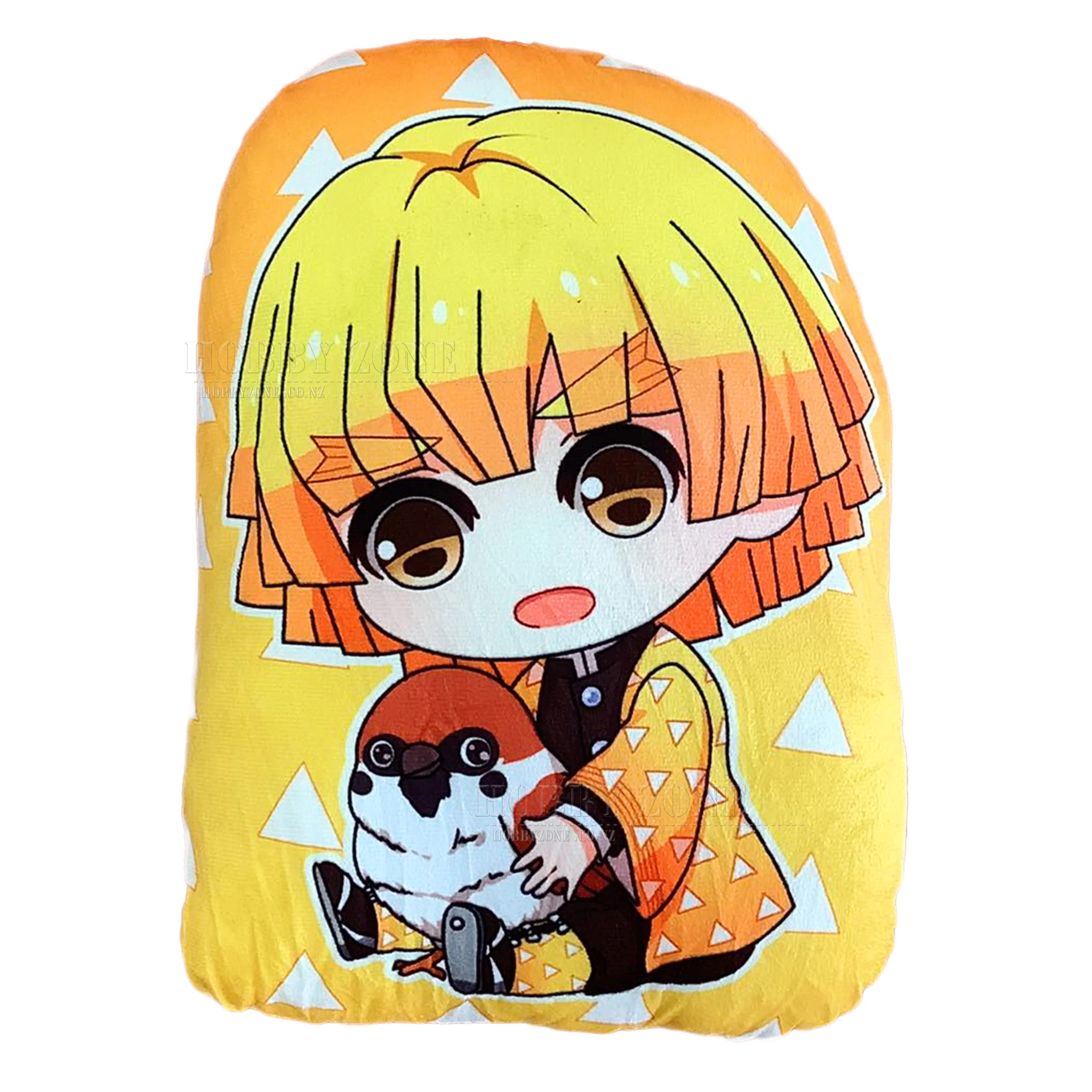 Demon Slayer - Zenitsu with Chuntaro Plush - Velvet Cushion