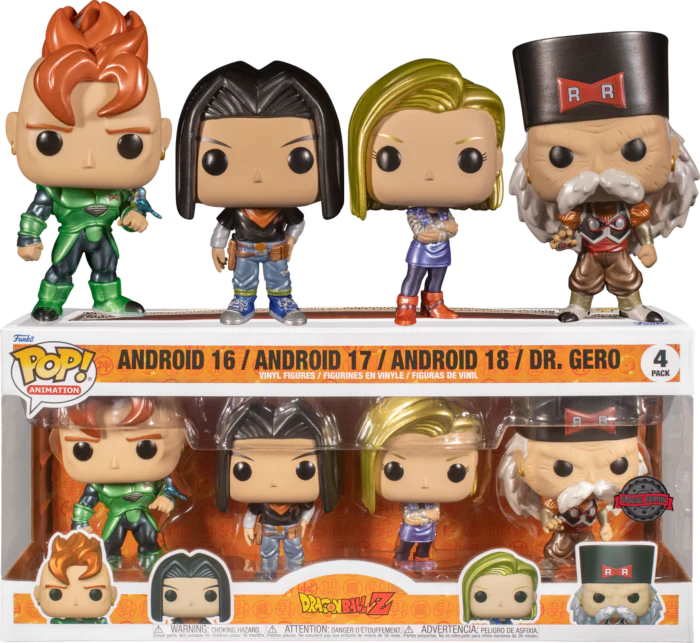 Dragon Ball Z - Android 16, 17, 18 & Dr Gero Pop! Vinyl Figure 4-Pack