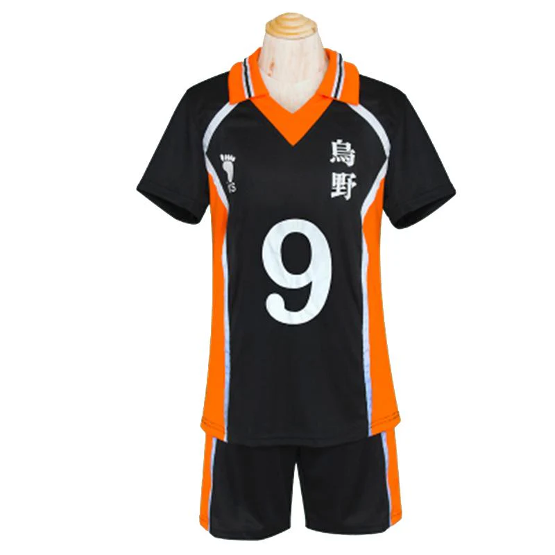 Haikyuu Uniform - Karasuno Cosplay Costume T-Shirts and Shorts Set - Image 3