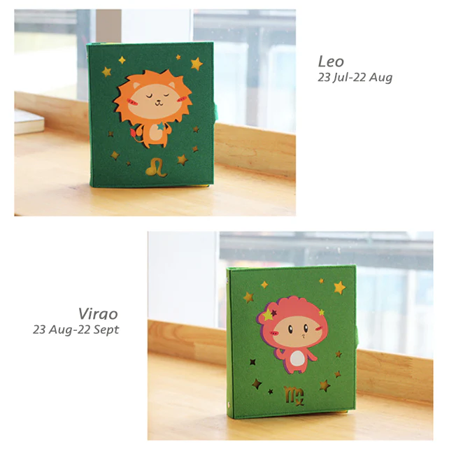 Hand Crafted 12 Horoscopes Zodiac Signs Soft Cover Notebook - Image 6