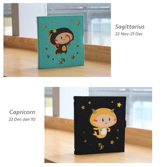 Hand Crafted 12 Horoscopes Zodiac Signs Soft Cover Notebook - Image 7