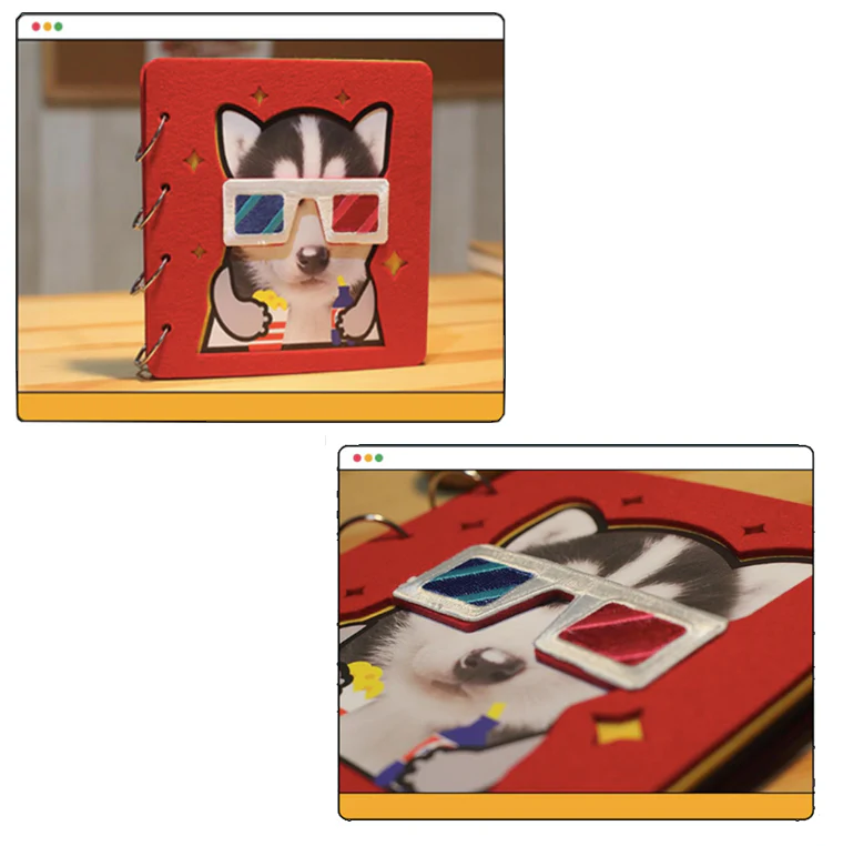 Hand Crafted Cat and Dog Soft Cover Photo Album Scrapbook - Image 4