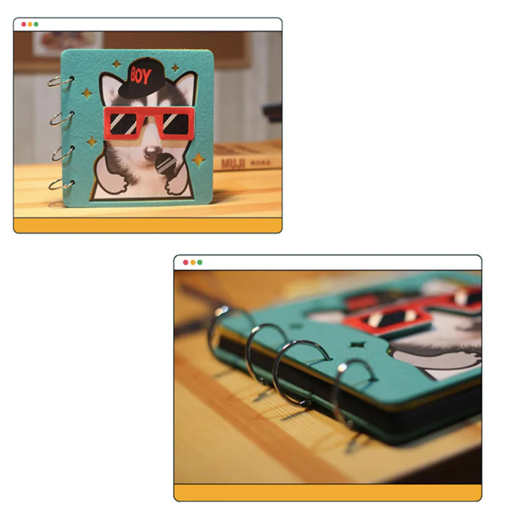 Hand Crafted Cat and Dog Soft Cover Photo Album Scrapbook - Image 5