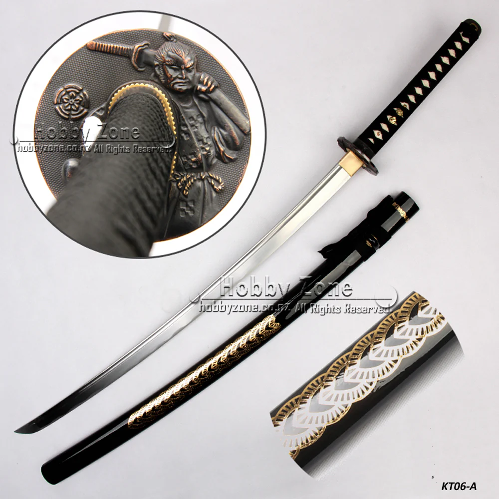 Hand-Forged Full Tang Katana – Chain of Gold Hearts – Japanese Samurai Sword No. 6A