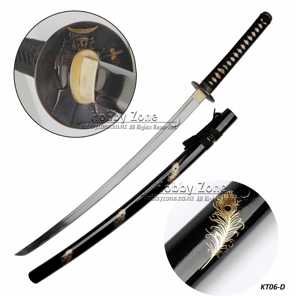 Hand Forged Full Tang Katana - Golden Feathers - Japanese Samurai Sword No. 6D