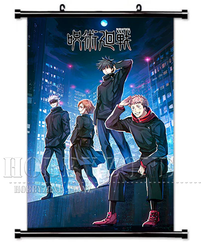 Jujutsu Kaisen 05 Gojo and Second Class Students Wall Scroll