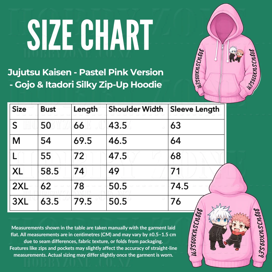 Jujutsu Kaisen - Pastel Pink Version - Gojo & Itadori Silky Zip-Up Hoodie - Image 3