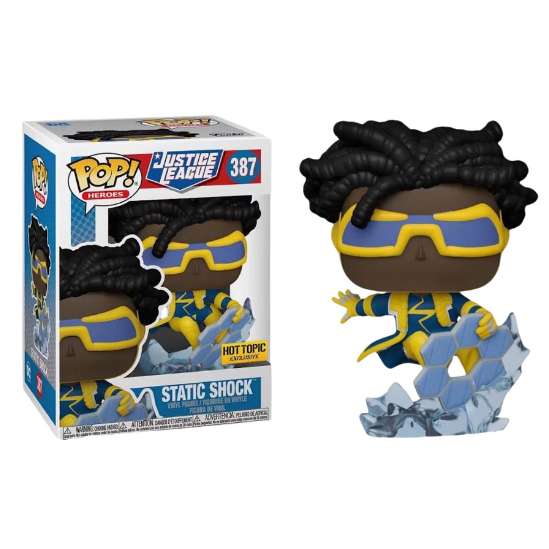 Justice League – Static Shock on Electric Disc with Yellow Visor Pop! Vinyl Figure