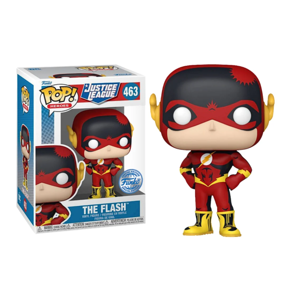 Justice League – The Flash in Red and Black Suit with Lightning Boots Pop! Vinyl Figure