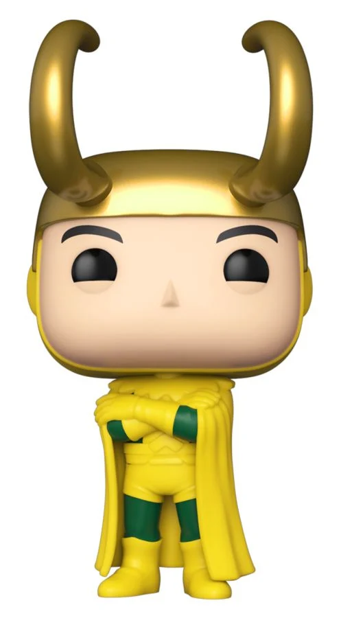 Marvel - Classic Loki in Yellow Cape & Horned Helmet Arms Crossed Pose Pop! Vinyl Figure - Image 2