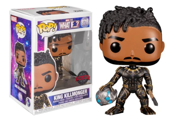 Marvel: What If? - King Killmonger Holding Helmet Pop! Vinyl Figure