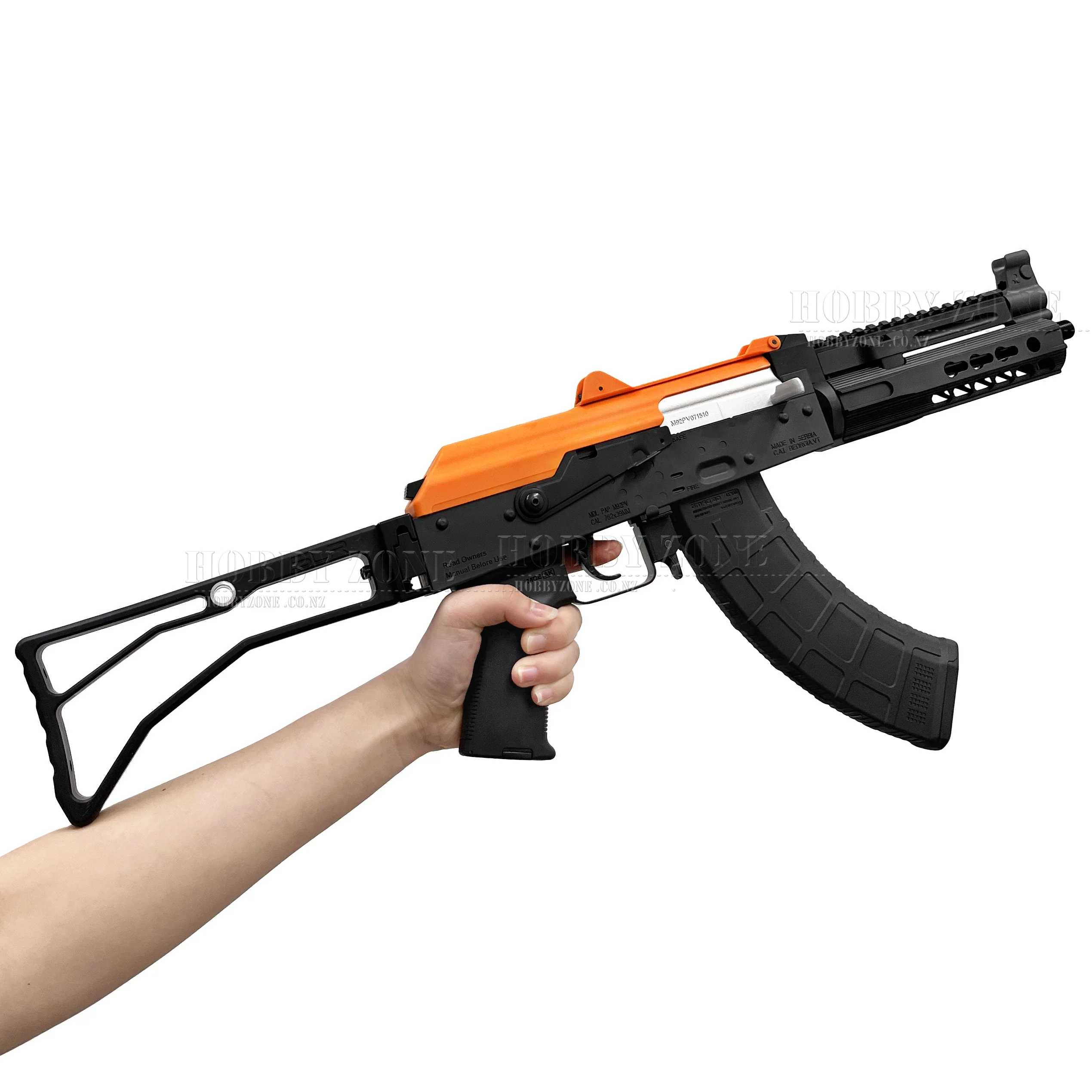 "Molten Magma" SLR AK-74U Upgraded Version Gel Ball Blaster [ID Check R18 + Requires Any One Membership: Airsoft, Paintball, or NZDA] - Image 4