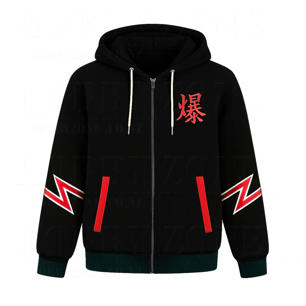 My Hero Academia – Katsuki Bakugo Hoodie – BOOM! Zip-Up Cosplay Jacket - Image 3