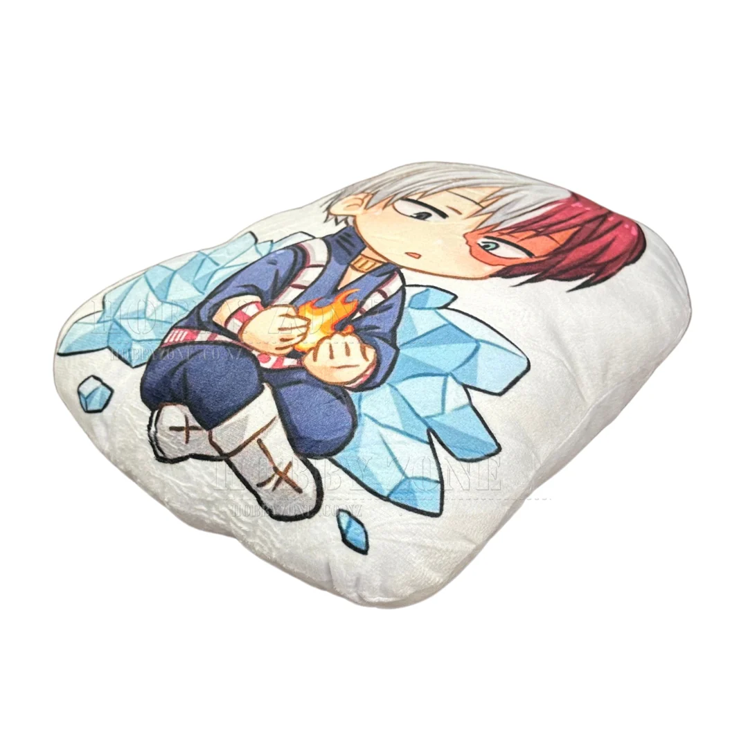 My Hero Academia – Todoroki Holding Fire with Ice Crystals Chibi Plush - Velvet Cushion - Image 2