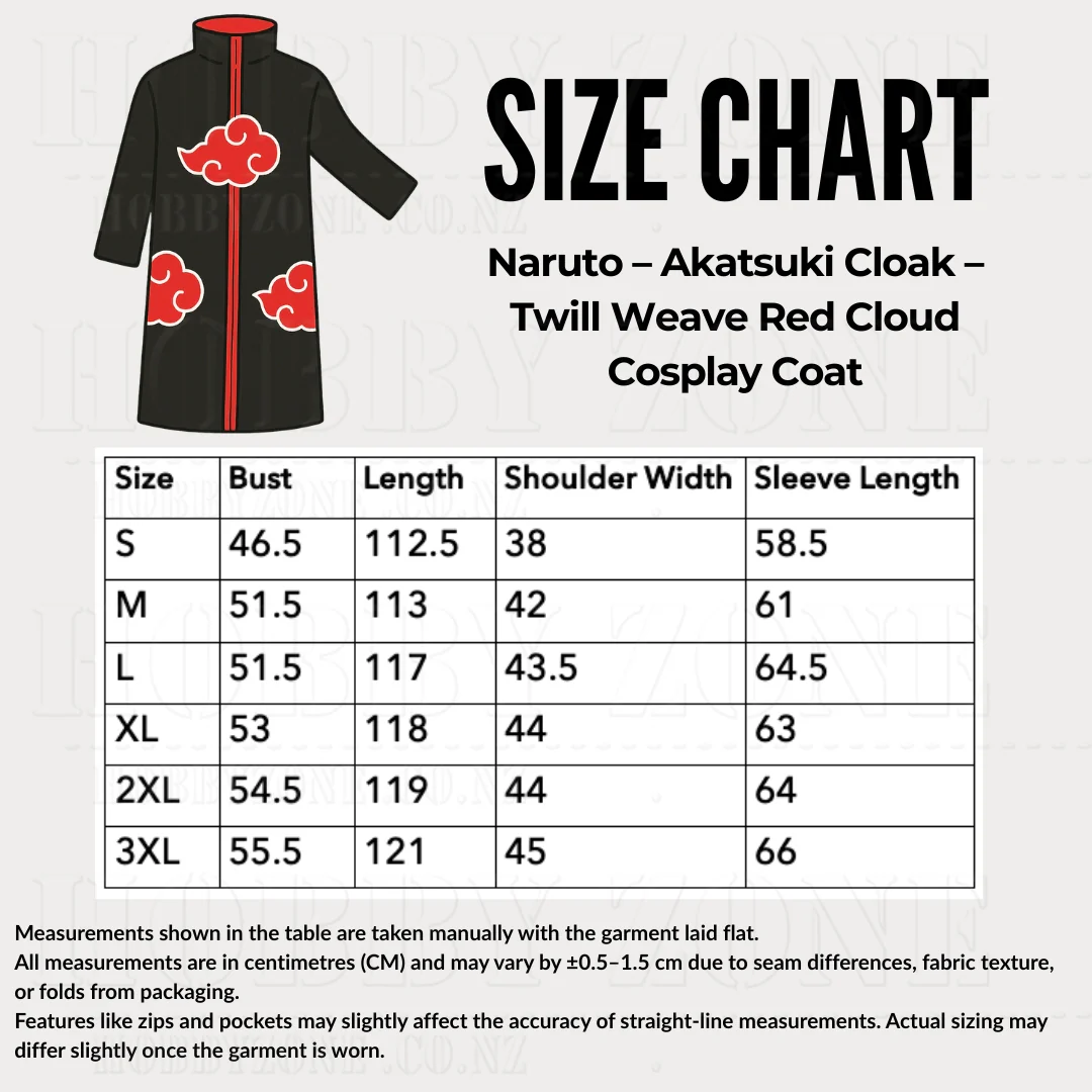Naruto – Akatsuki Cloak – Twill Weave Red Cloud Cosplay Coat - Image 2