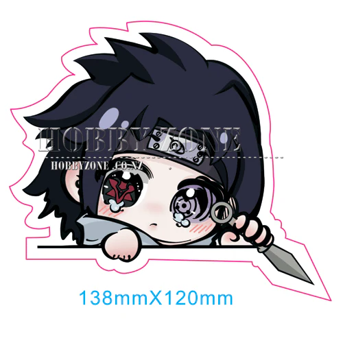 Naruto Sasuke Holding Kunai Vinyl Decal Sticker