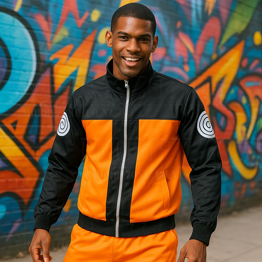Naruto Uzumaki Cosplay Tracksuit Jacket and Pants