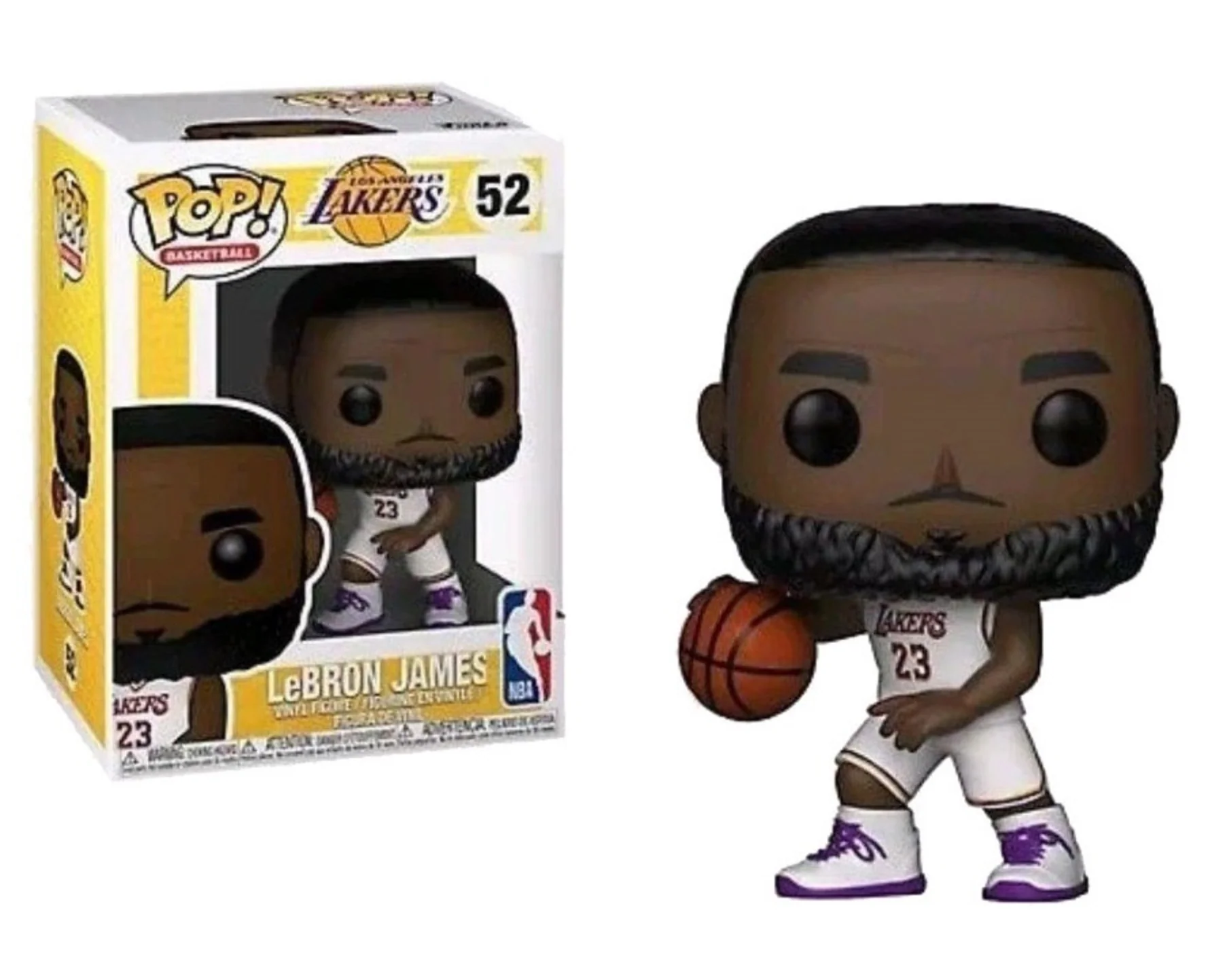 NBA: Los Angeles Lakers - LeBron James (White Uniform) Pop! Vinyl Figure