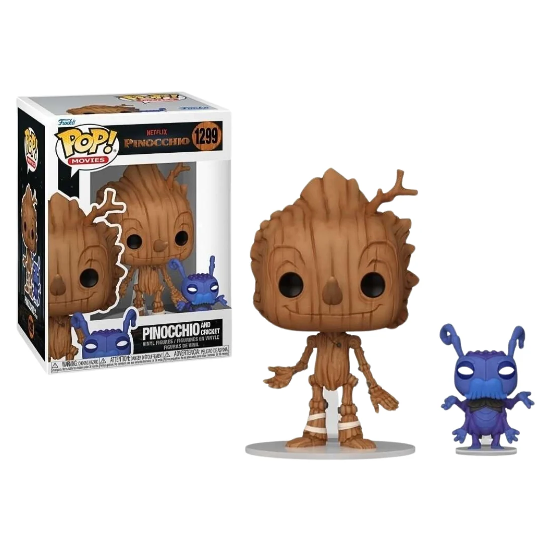 Netflix Pinocchio – Wooden Pinocchio with Cricket Companion Pop! Vinyl Figure