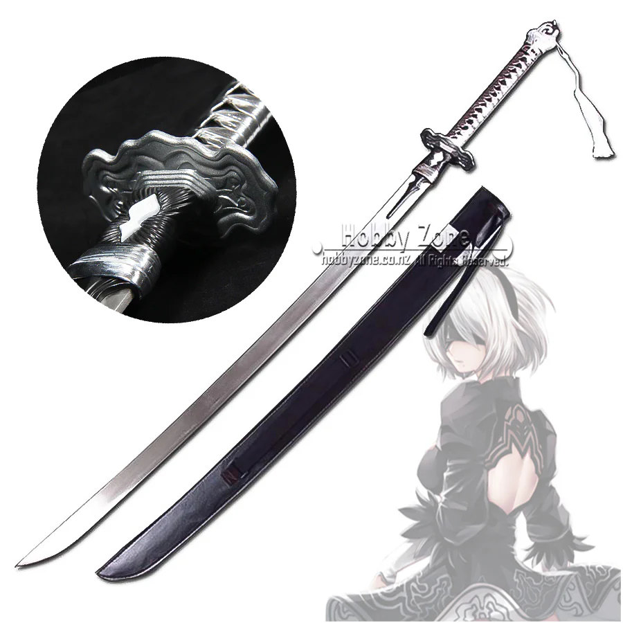 NieR: Automata – 2B’s Virtuous Contract Sword – Platinum Katana with Leather Sheath