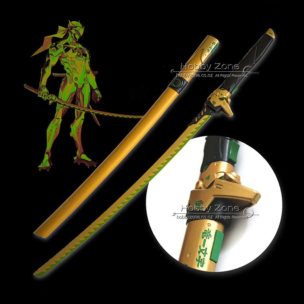 Overwatch Golden Genji Autumn Game Dragonblade Sword