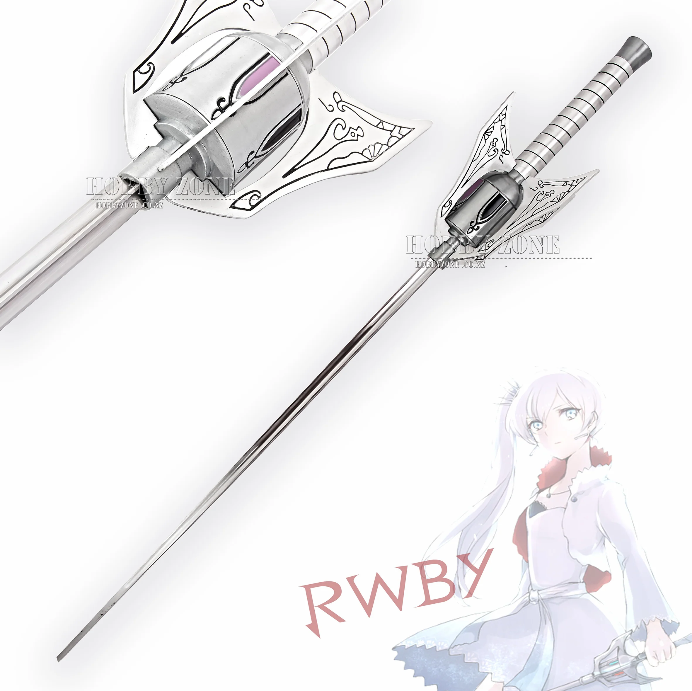 RWBY – Weiss Schnee’s Myrtenaster Rapier Sword with White Leather Sheath