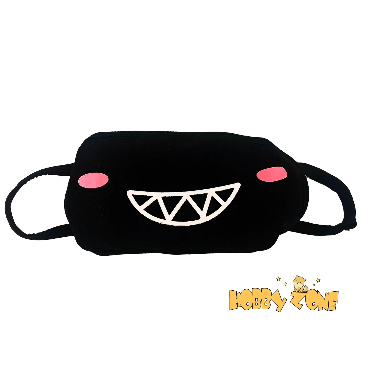 Smiley Teeth Grin Black Reusable Face Mask