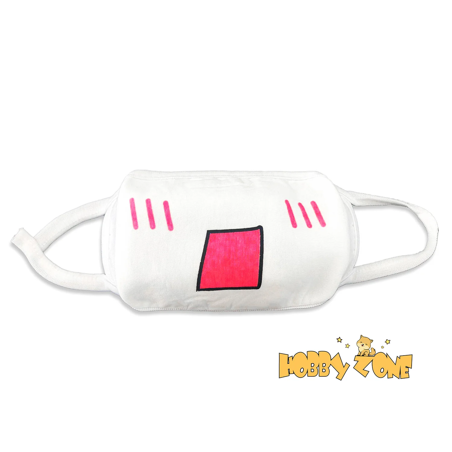 "So Nervous!" Expression White Reusable Face Mask