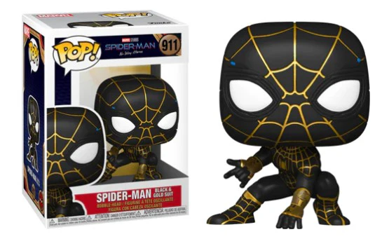 SpiderMan: No Way Home - SpiderMan Black and Gold Suit Pop! Vinyl Figure