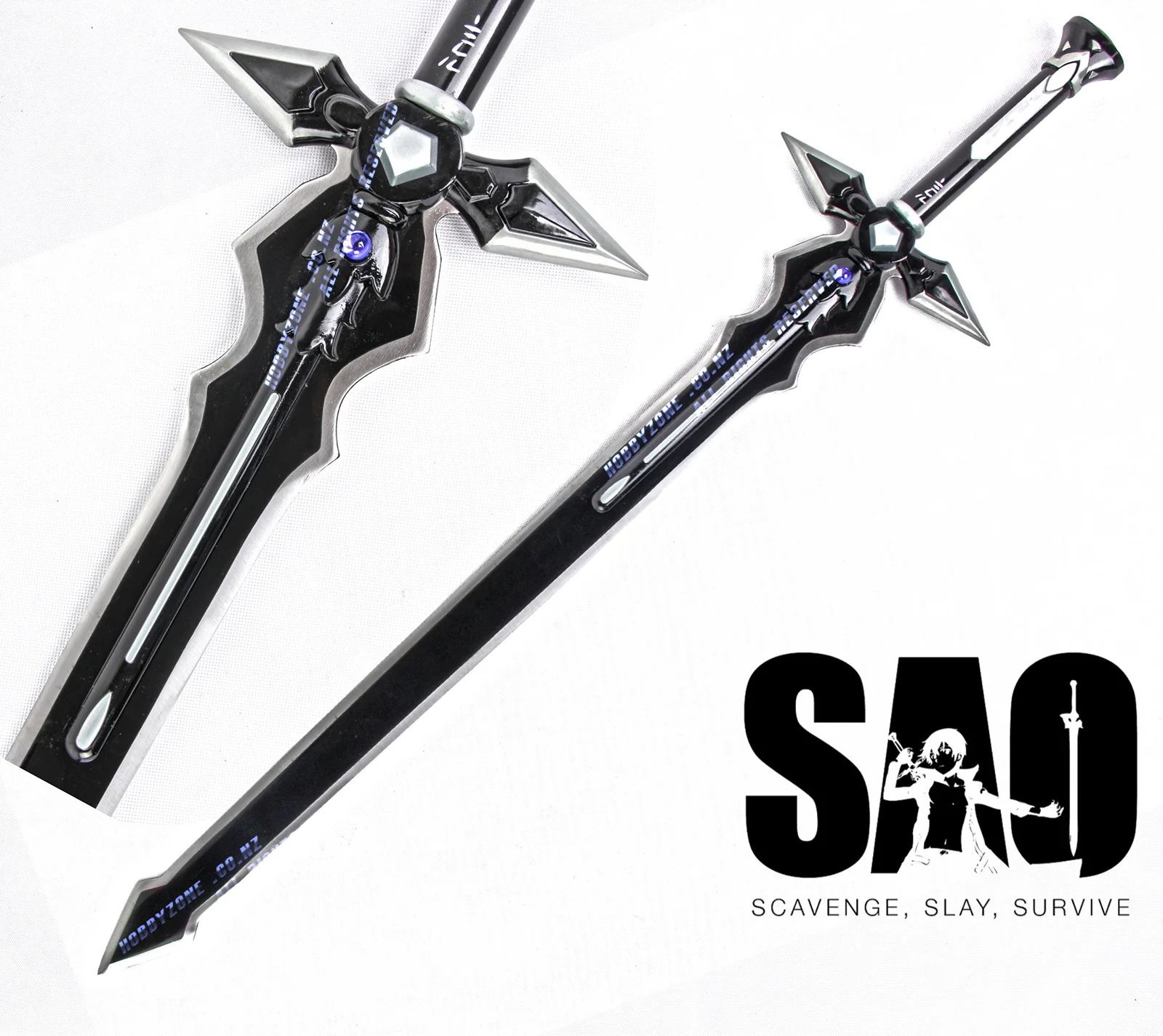 Sword Art Online - Dark Repulser Sword - Kirito's Black Blade with PU Leather Sheath