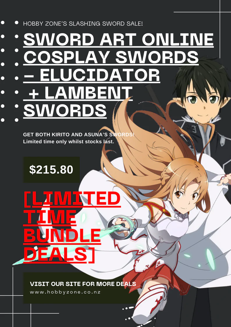SAVE $50!! Sword Art Online Swords - Elucidator + Lambent Sword BUNDLE DEAL