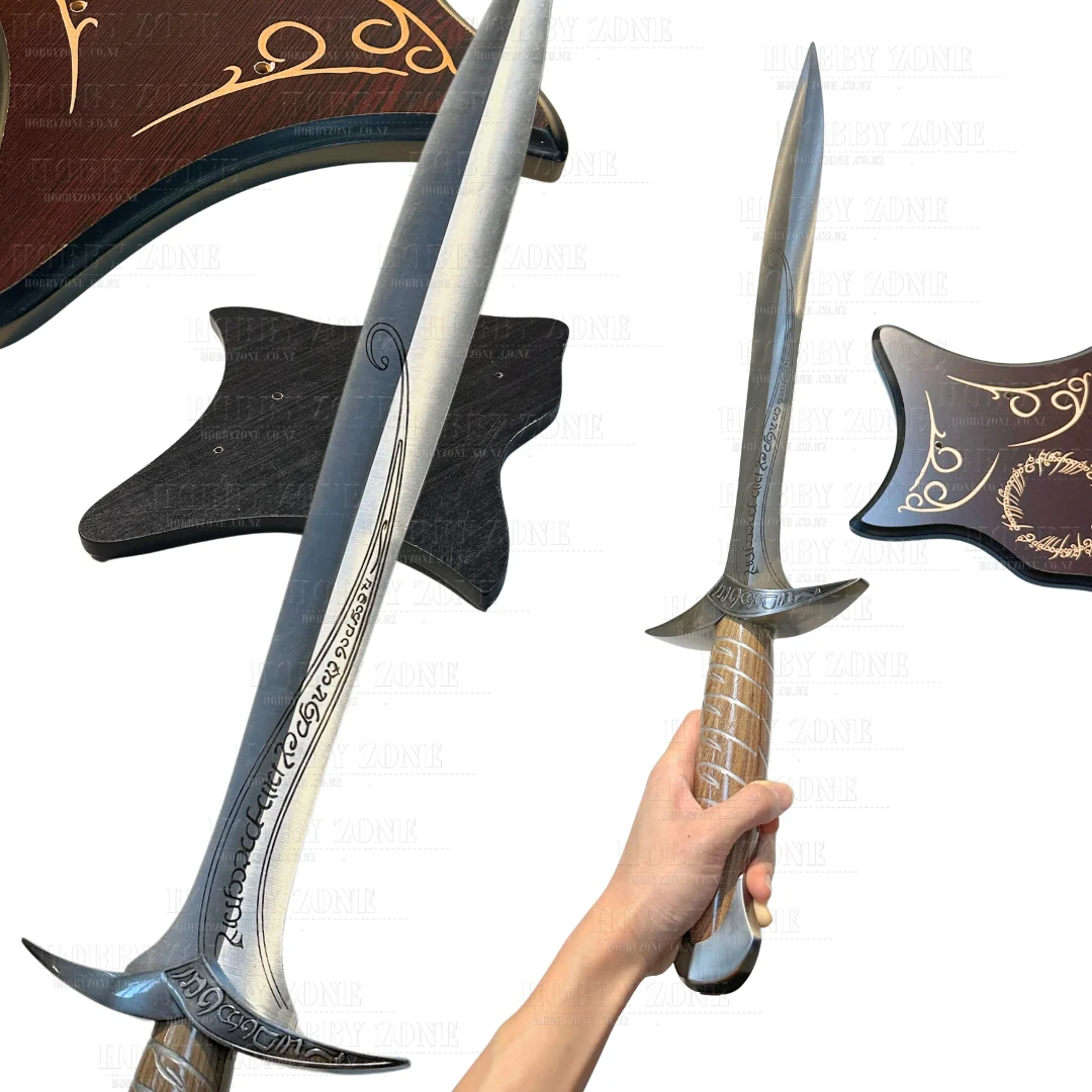LOTR Sting Sword of Frodo with Wooden Backboard - Image 3