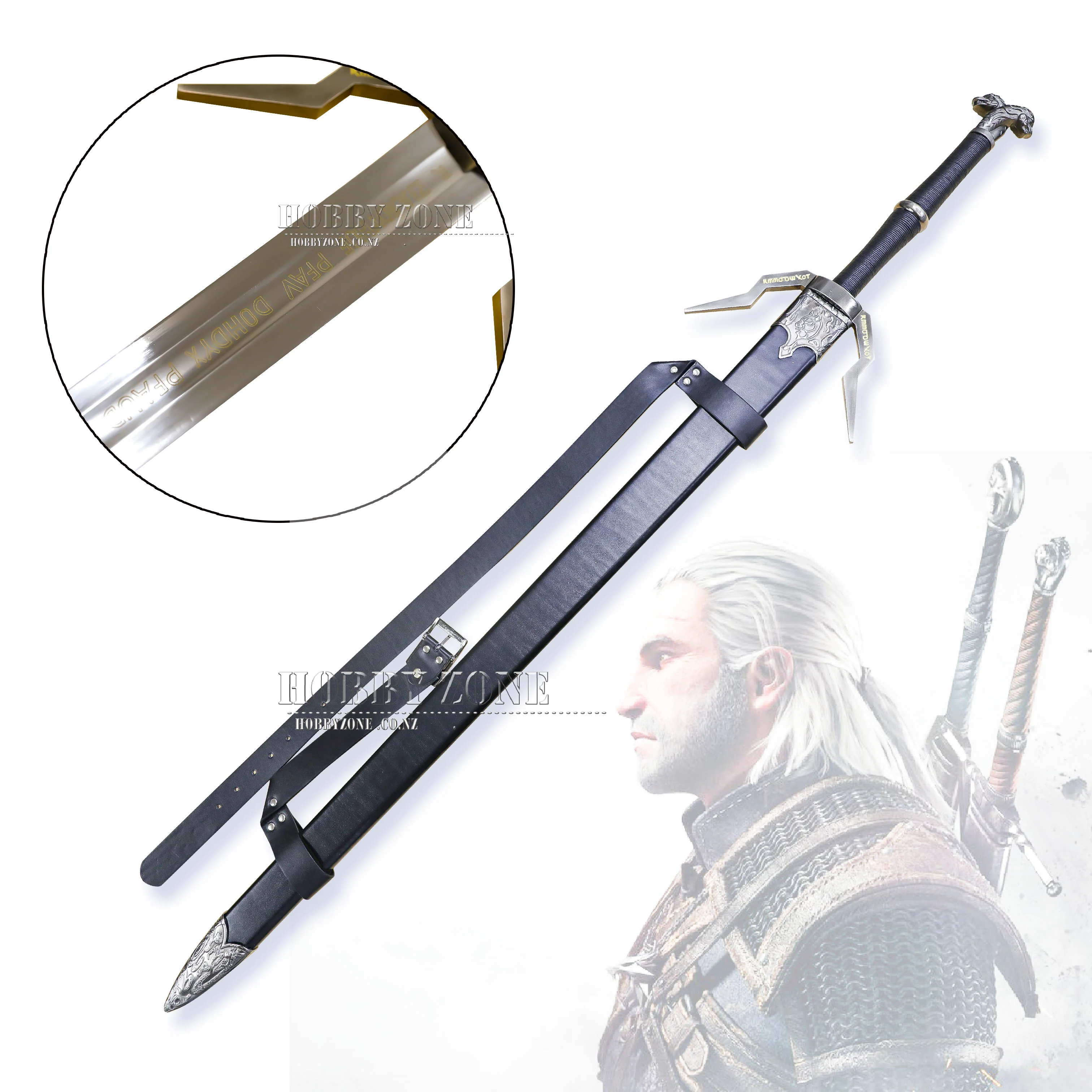 The Witcher 3: Geralt Of Rivia Silver Sword with Engravings - Image 2