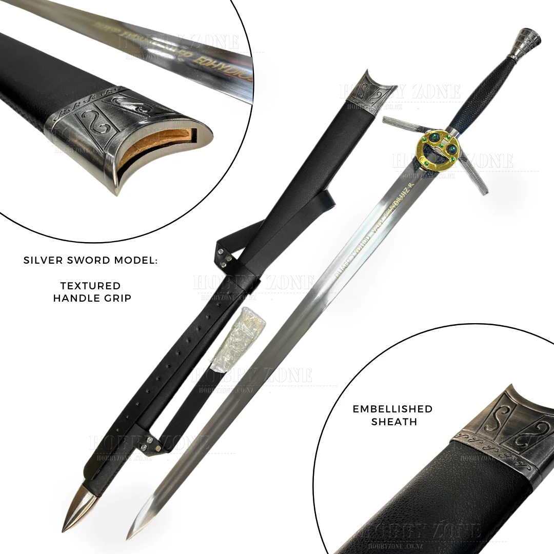 TV Series - Geralt's Silver Sword from The Witcher - Diamond Knurling Grip - Image 2