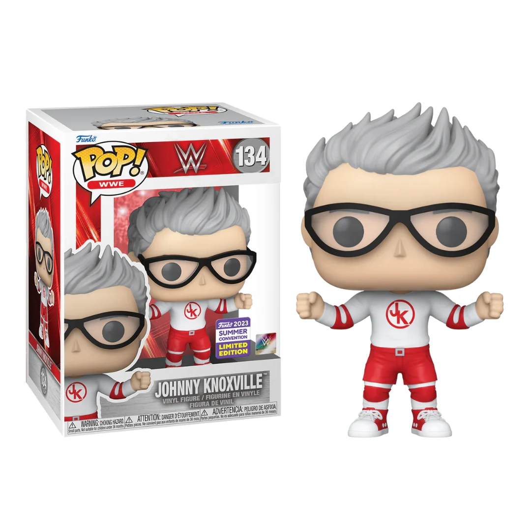 WWE – Johnny Knoxville in White & Red Hero Outfit Pop! Vinyl Figure - 2023 Summer Convention Exclusive