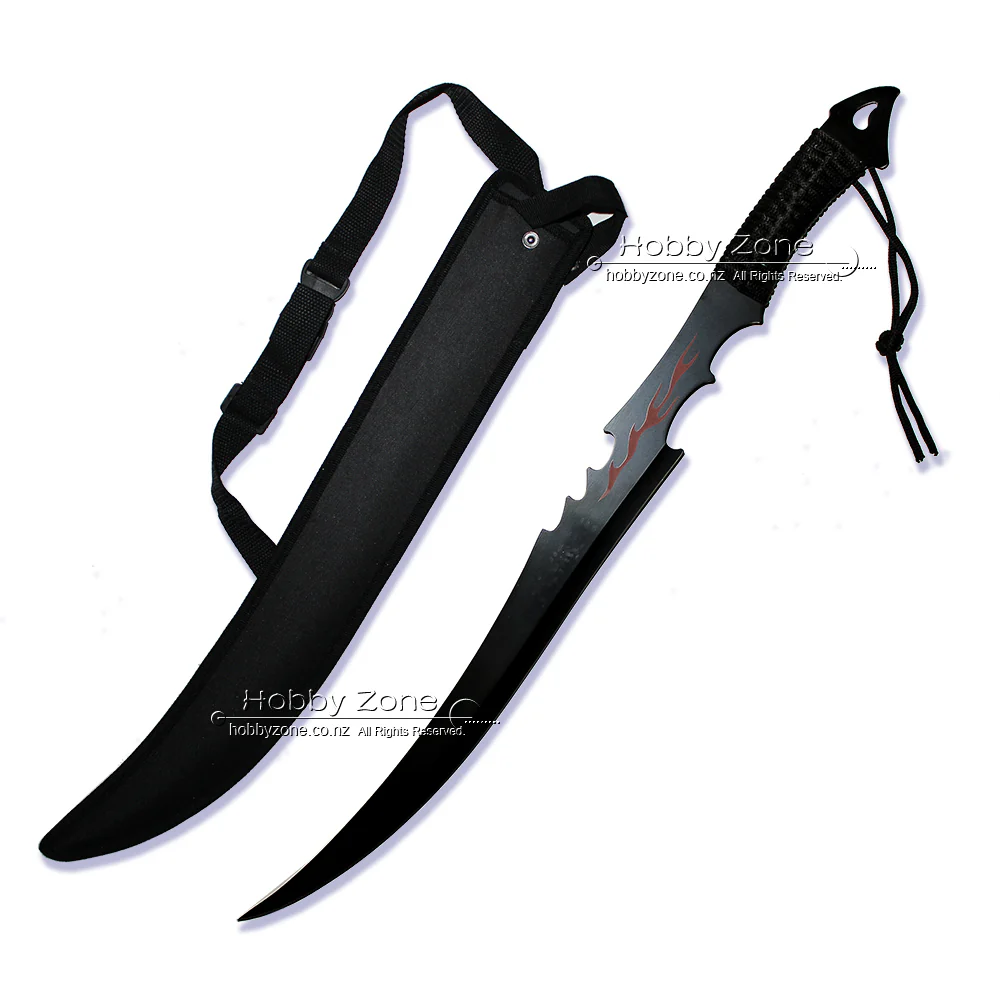 Zombie Killer Full Tang Red Flame Machete 5
