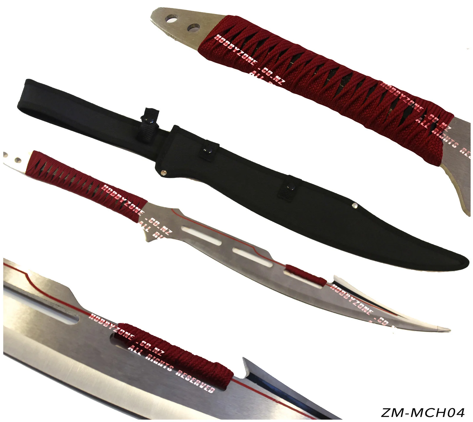 Zombie Killer Full Tang Silver Machete 4